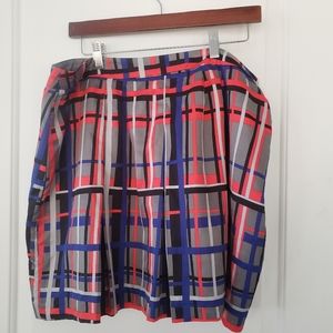 Banana Republic Blue, red, gray plaid skirt sz 14